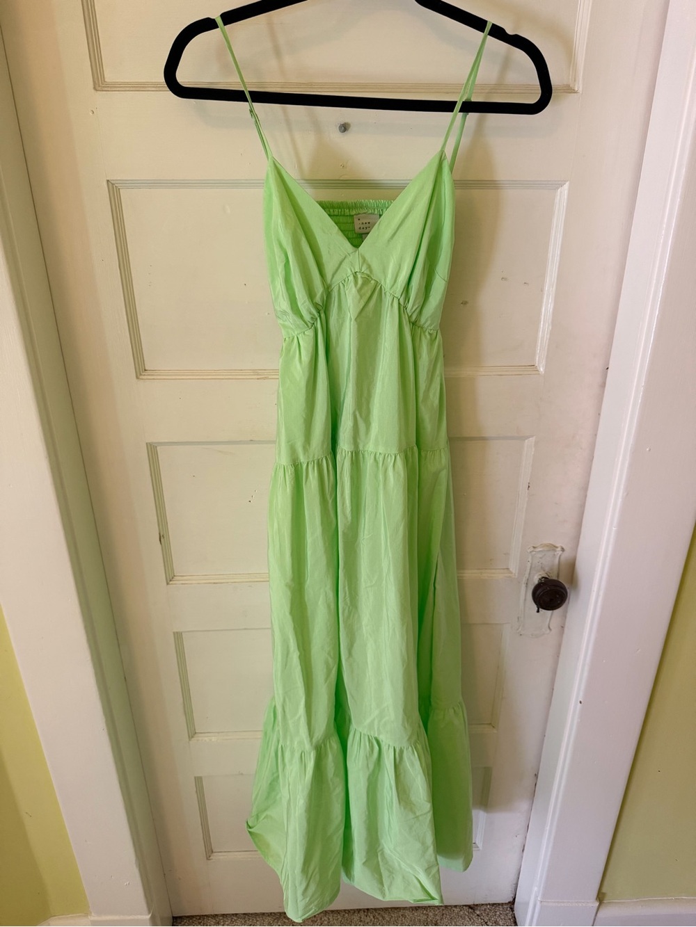 a new day Lime Green Maxi Dress with Spaghetti Straps